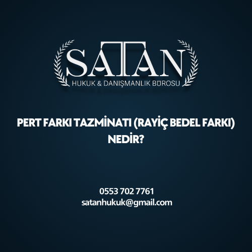 Araç rayiç bedeli ve pert ödeme farkını gösteren grafik tablo