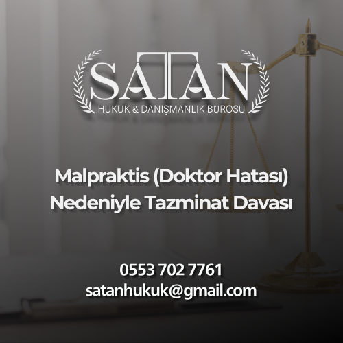 Yanlış tedavi sonucu mağdur olan hastanın tazminat sürecini gösteren görsel.