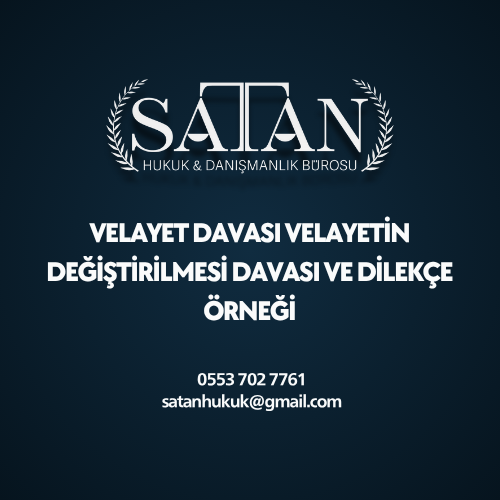 Velayet davası açarken kullanılabilecek örnek dilekçe